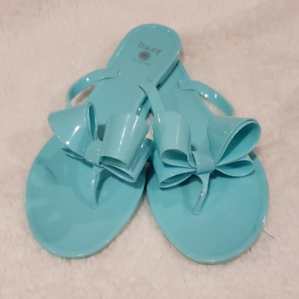 ❤Tiffany Blue jelly bow sandals ❤